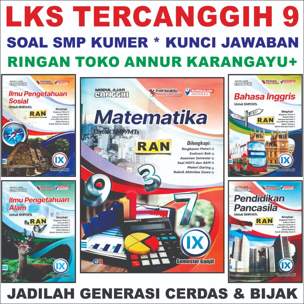 Diktipo LKS SMP 9 TER CANGGIH Ringan * Kunci Jawaban CANGGIH Kelas 9 Ran Kurikulum Merdeka Soal Buku