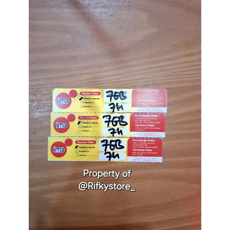 VOUCHER INDOSAT 7GB 7HARI