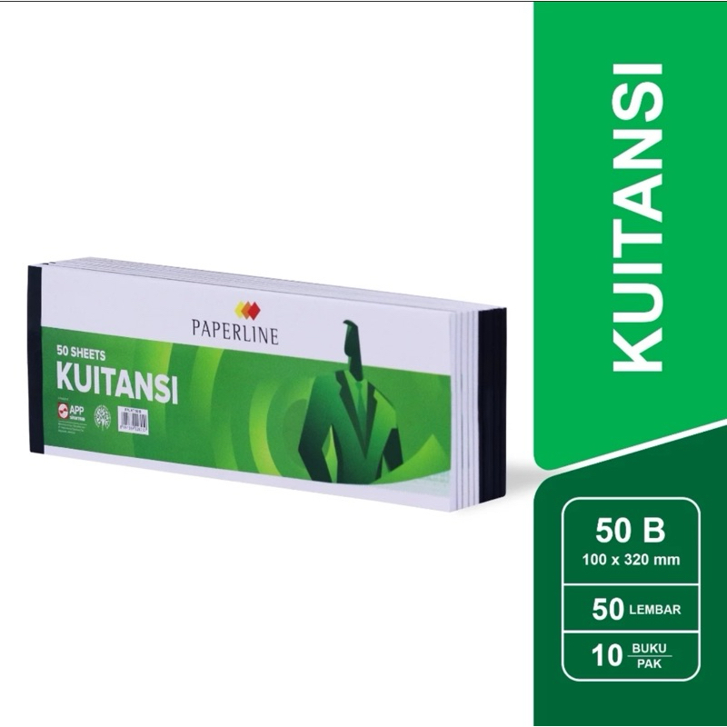 

KWITANSI KECIL / SEDANG / BESAR 1 Ply 40 Sheet PAPERLINE 1 Pcs