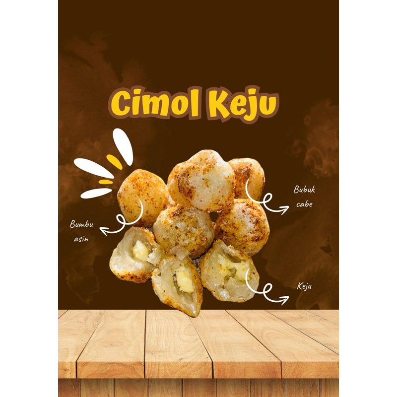 

Cimol Keju Frozen Free Bumbu Tabur (bubuk cabe+asin) isi 15pcs