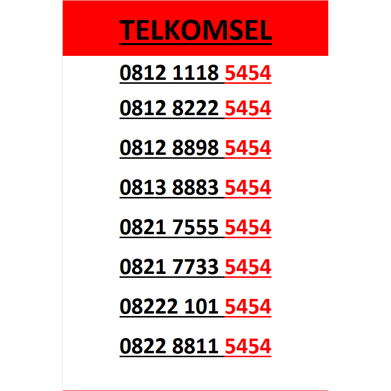 nomor cantik telkomsel simpati seri abab 5454 murah lengkap wn84 500