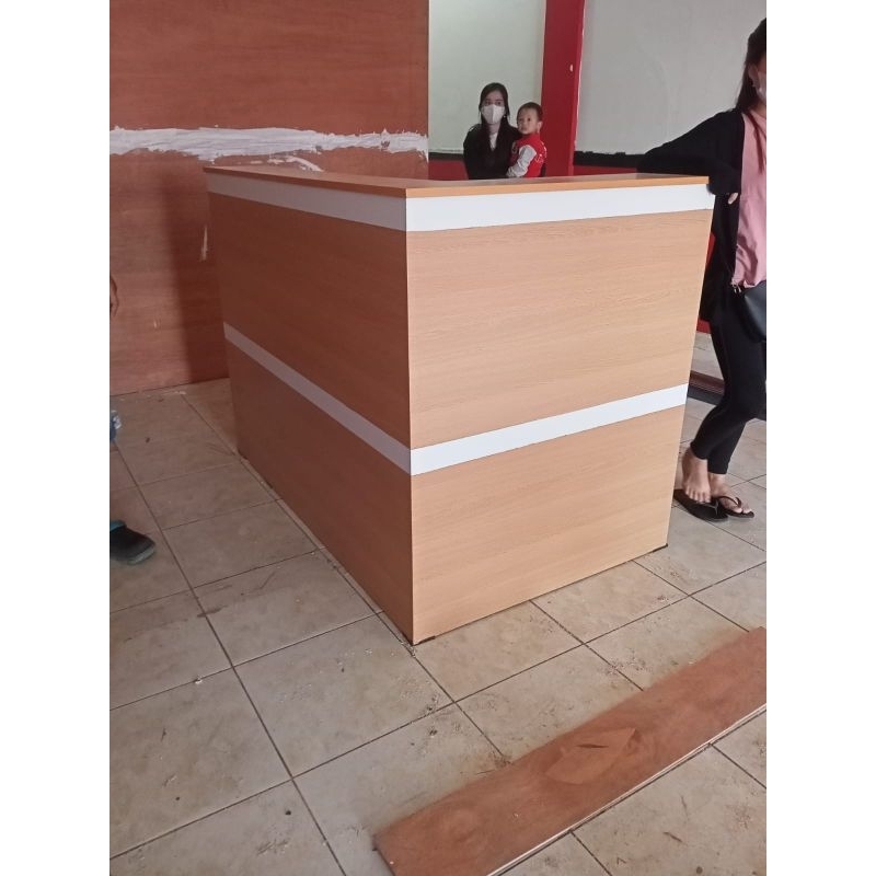 MEJA KASIR LAUNDRY MEJA TOKO MEJA KASIR MINIMALIS MEJA KLINIK MEJA RESEPSIONIS BEST SELLER BENTUK L 