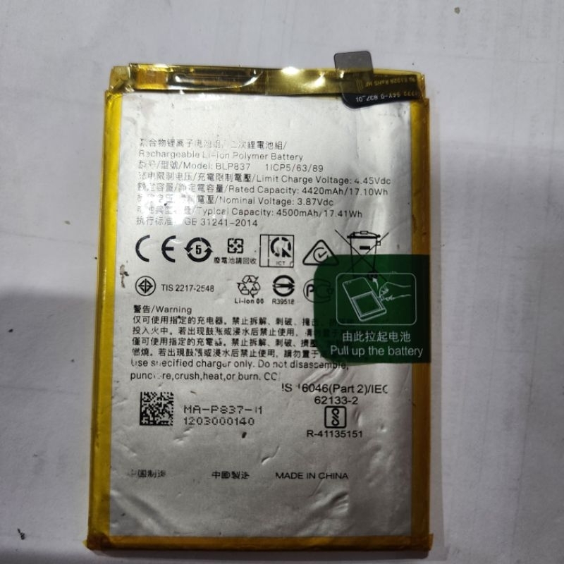 baterai realme 3 pro ori copotan - blp837 - batre original cabutan bawaan