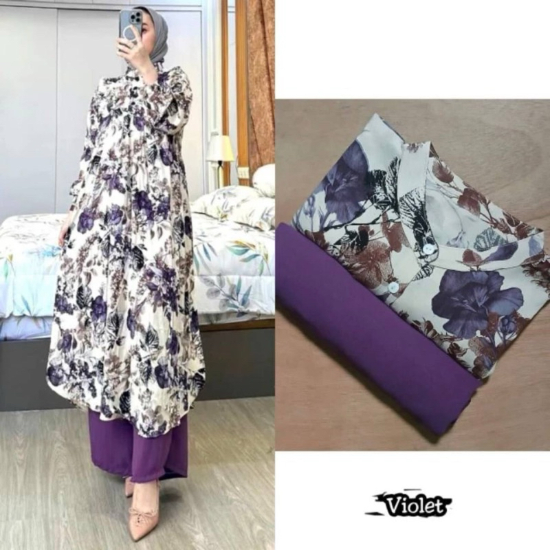 BIG SALE BELLA LONG TUNIK SET RAYON DIAMOND BUSUI FRIENDLY