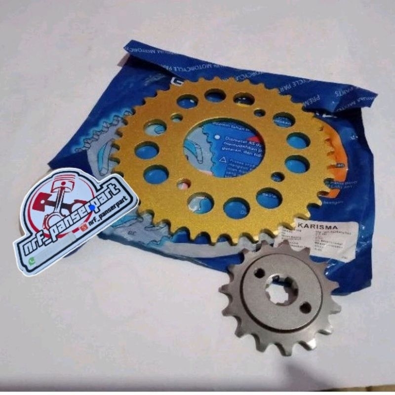 GIR SET DEPAN+BELAKANG 415-13T/14T/15T 31/32/33/34/35/36/37/38/39/40/41/42/43 T//GEAR/GIGI TARIK BEL