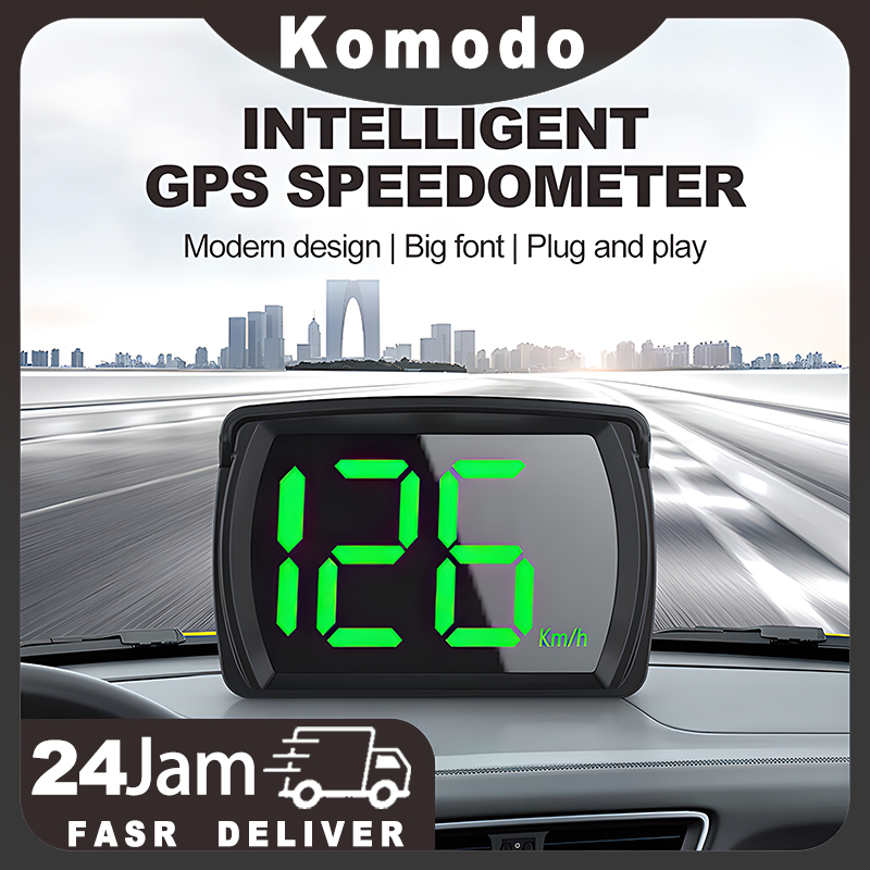 Speedometer GPS Mobil Dengan Tampilan HUD Headup Untuk Mobil dan Motor KM/H MPH Huruf Besar LED