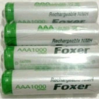BATERAI AAA A3 RECHAGEABLE CHARGE FOXER 1000MAH