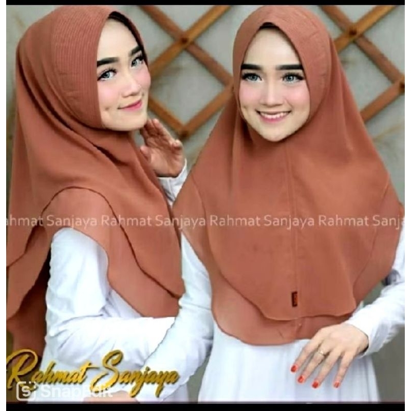 Jilbab Ceruty | Jilbab Sorong Ceruty Baby Doll | Jilbab Rahmat Sanjaya | Bnt Mini | Ceruty 2 layer |