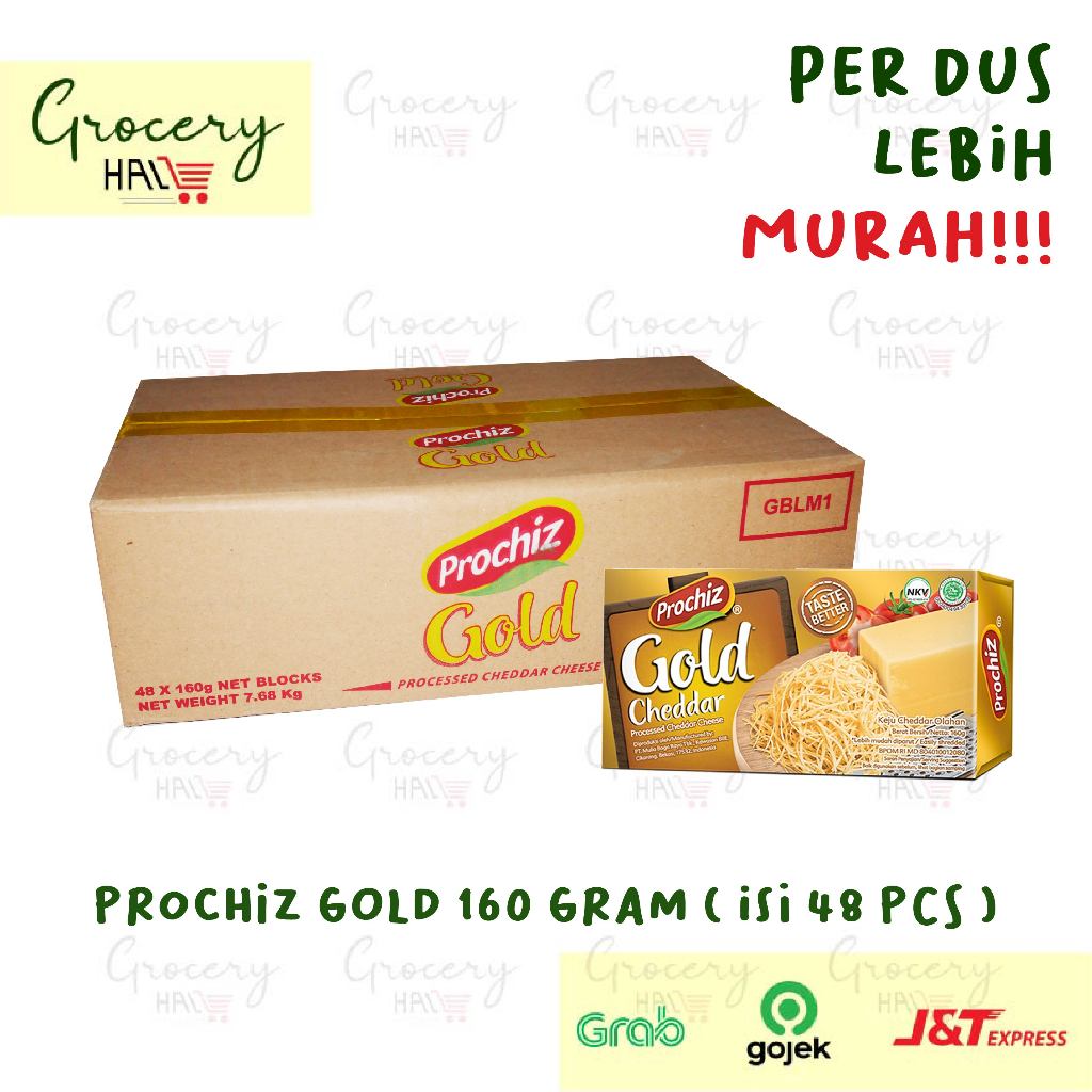 

[ HARGA DUS ] PROCHIZ KEJU CHEDDAR GOLD 160 GRAM - 1 DUS ISI 48 PCS