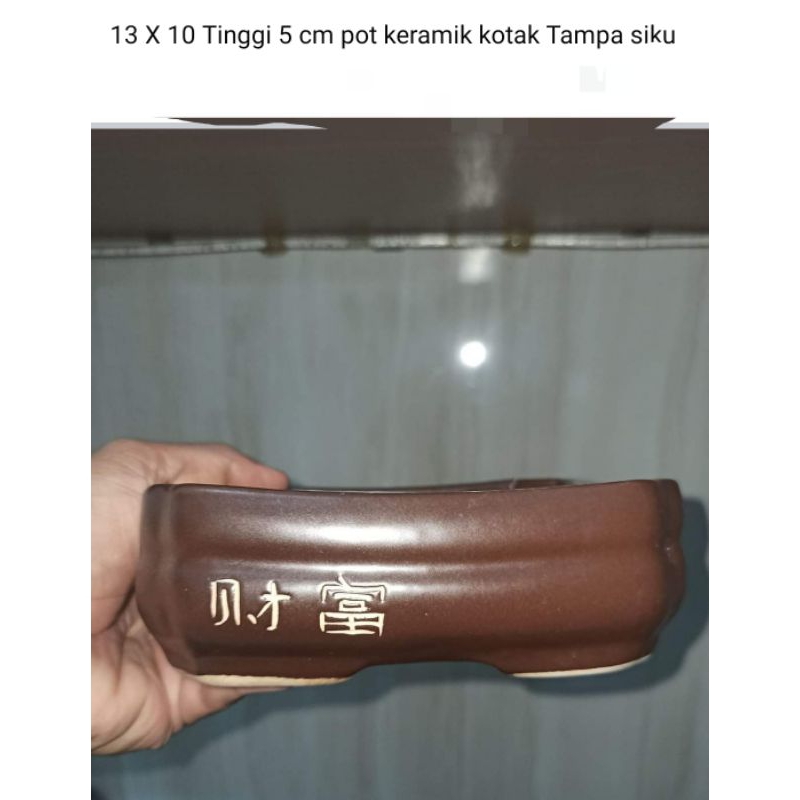 Pot keramik kotak Tampa siku