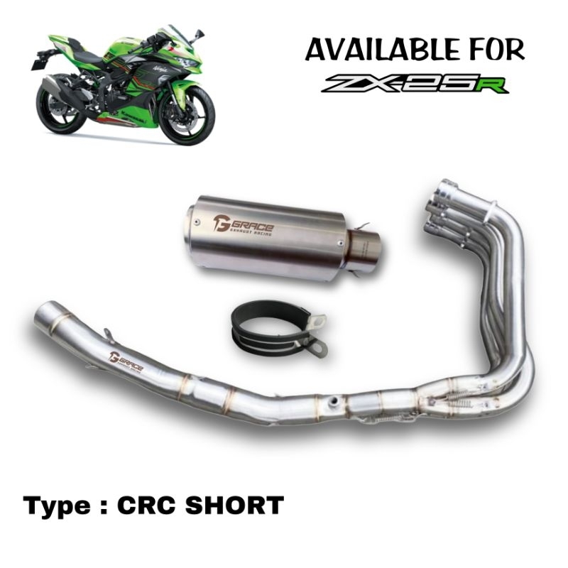 knalpot fullsystem zx25r original Grace type crc short