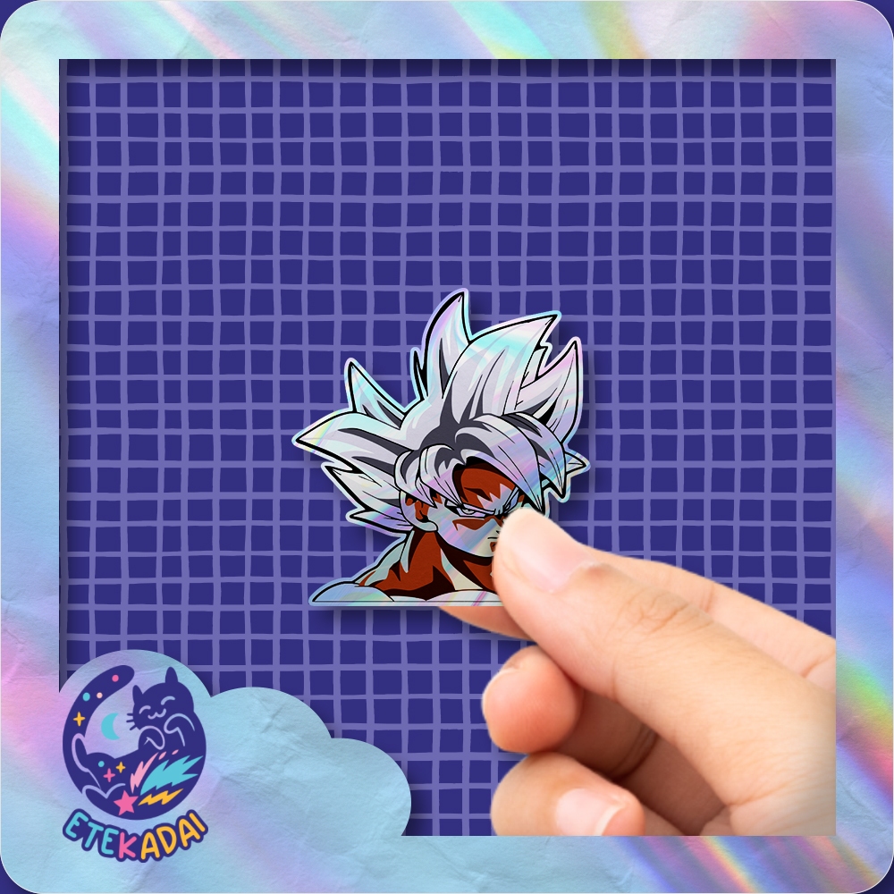 

Stiker Hologram Anime Dragon Ball White Goku