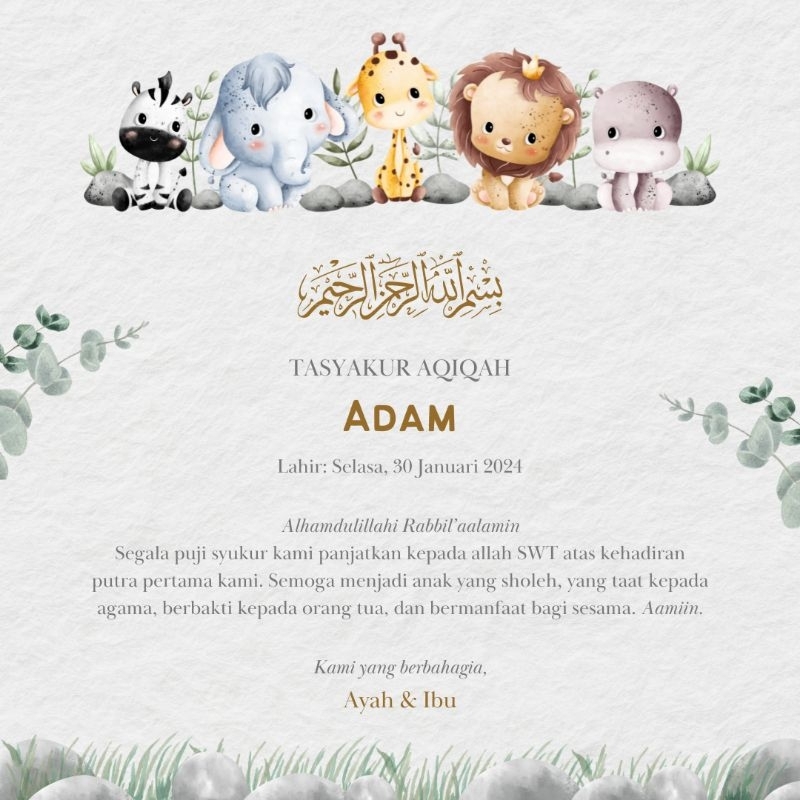 

stiker aqiqah/ stiker nasi box/ stiker ulang tahun/ label box. (berisi 50 pcs)