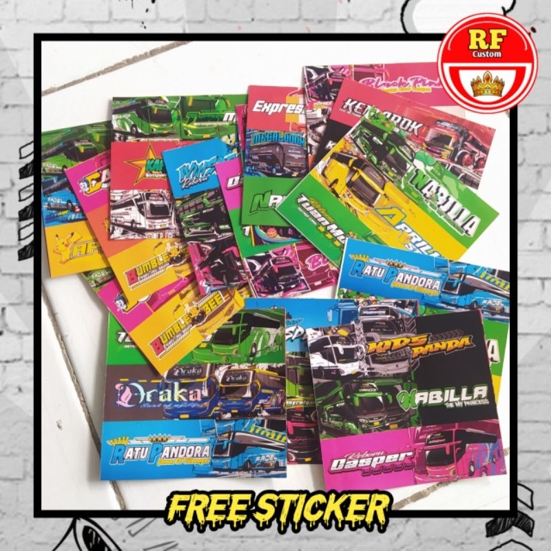 (free sticker)STIKER BUS BASURI ORIGINAL 45 PCS Campur CAMEL/CROMO STIKER BUS ARTIS STIKER BUS VIRAL