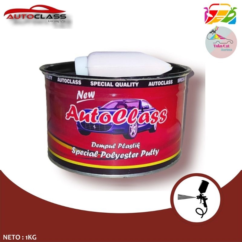 DEMPUL AUTOCLASS 1KG DEMPUL PLASTIK DEMPUL BESI DEMPUL KAYU 1KG ORIGINAL