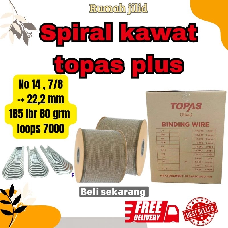 

SPIRAL KAWAT/ KAWAT SPIRAL ROLL 7/8 PUTIH Jilid Spiral Kawat