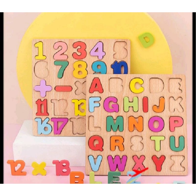 Puzzle Anak Mainan Edukasi Anak Bayi Perempuan Laki 2/3/4 Tahun ABC