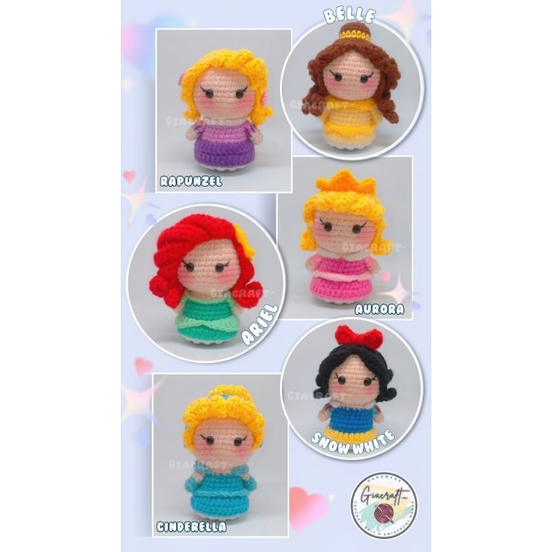 amigurumi princess disney | boneka rajut princess disney