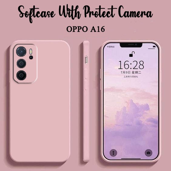Softcase Macaron Polos Camera Protect For Oppo A16 - Case HP Oppo A16 - Casing HP Oppo A16 - Silikon