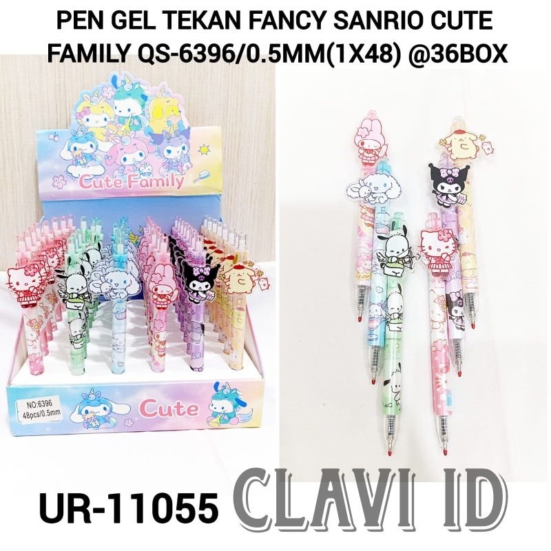 

11055/6 PCS PULPEN GEL SANRIO PEN GEL FANCY SANRIO