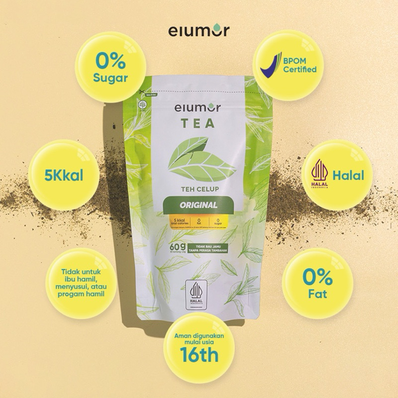 

Elumor Tea Original Isi 30 Kantong Hijau / Booster Diet