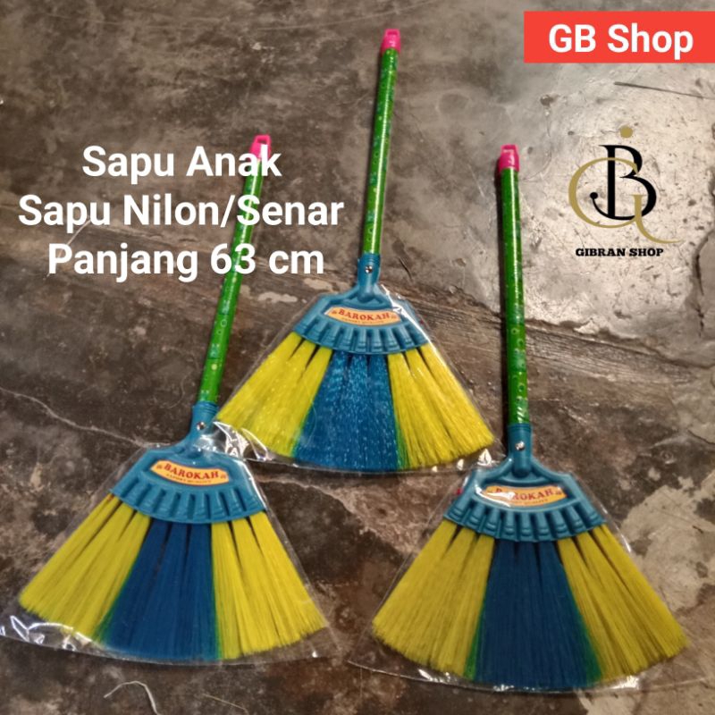 Sapu Anak Nilon Murah, Sapu kecil, sapu mini panjang 63cm