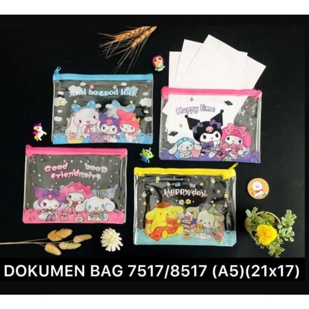 

DOCUMENT BAG SANRIO (21x 17cm) / MAP ZIPPER / POUCH POCKET FILE/DOMPET RESLETING MIKA