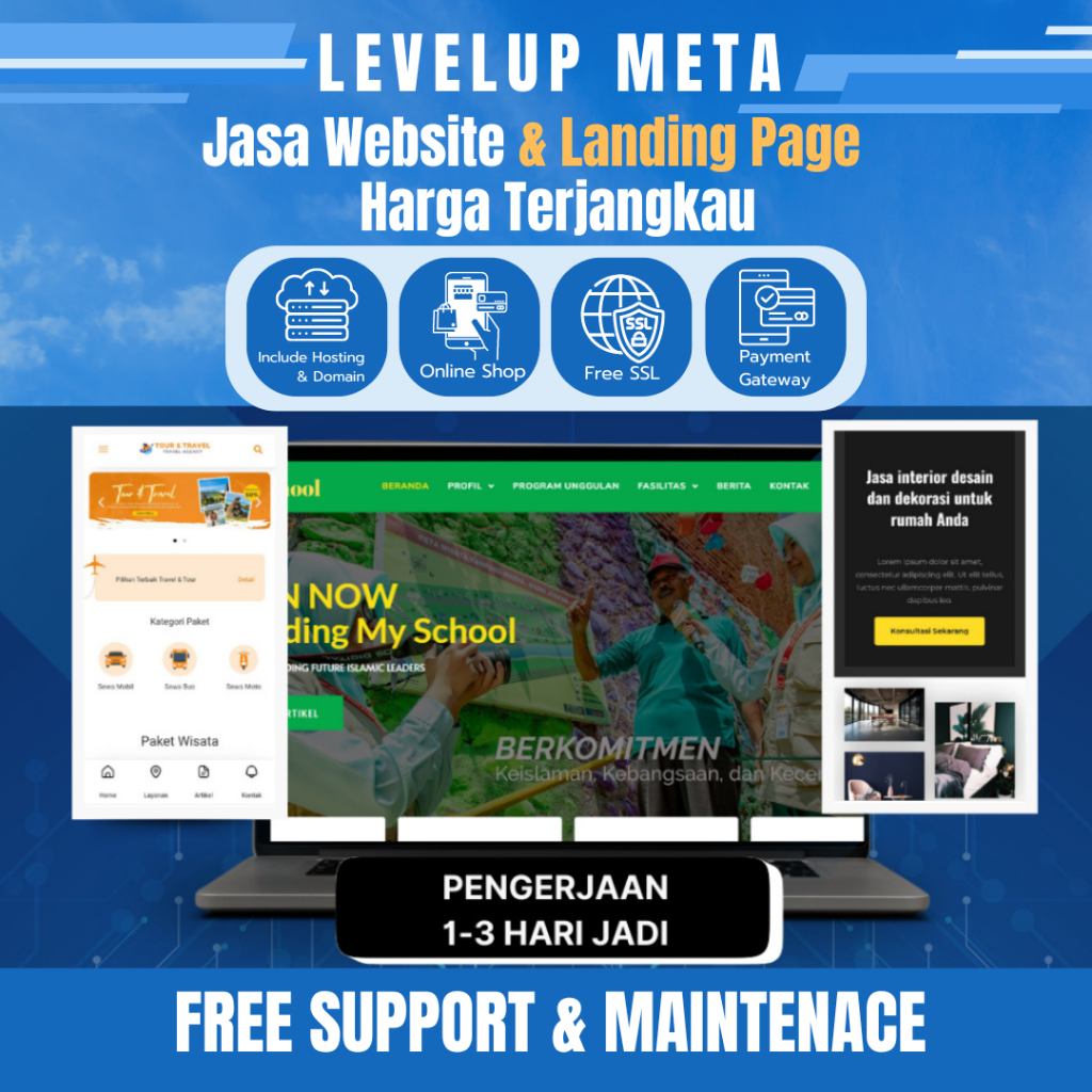 Jasa Pembuatan Website Landing Page Professional Premium
