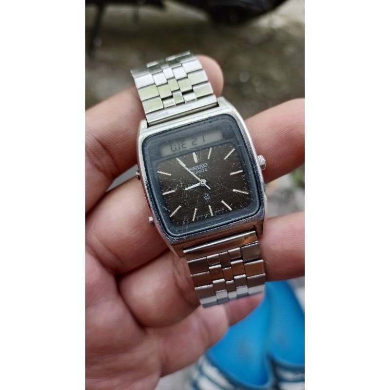 JAM TANGAN SEIKO VINTAGE DIGITAL ANALOG