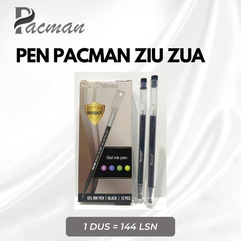 

Pulpen Bolpen Gel Pacman ZiuZua 0.4 mm , Gel Pen Murah 1 Lusin 12 Pcs