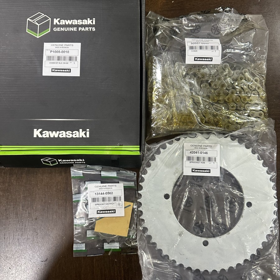 KLX 150 BF GEARSET RANTAI GEAR SET PAKET GIR CHAIN KIT MOTOR OLD GARASI KLX150