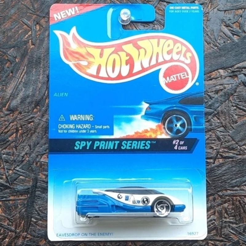 Hot Wheels Alien Blue White Card