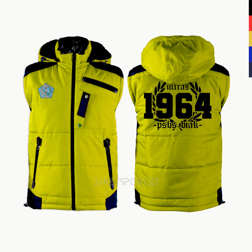 JAKET ROMPI PSBS BIAK ULTRAS 1964 CUSTOM | ROMPI HOODIE LEPAS PASANG BAHAN PARASUT