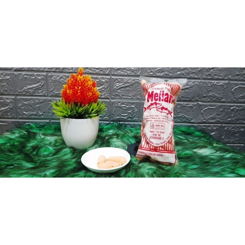 amplang ikan tenggiri ukuran 100 gr merk Meilan
