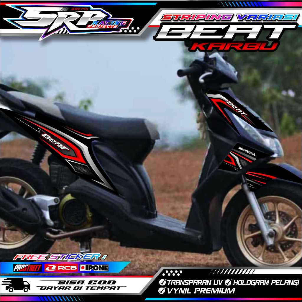 STRIPING VARIASI HONDA BEAT KARBU/ STICKER LIST VARIASI MOTOR HONDA BEAT KARBU LAMA