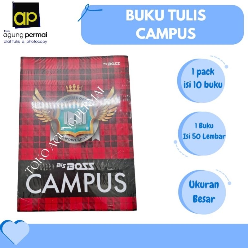 

Buku Tulis Campus 50 Lembar/Pak