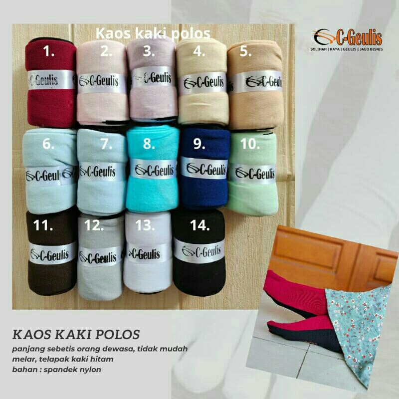 C-Geulis Kaos Kaki Polos Kaos Kaki Jempol Polos