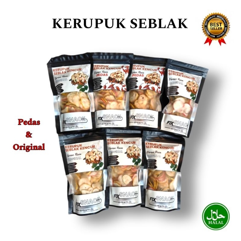

Kerupuk Seblak Kencur Pedas dan Original 100gr