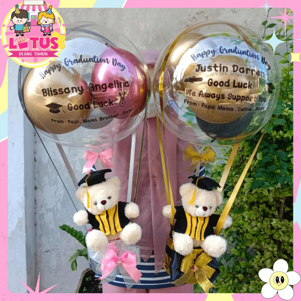 BALON BUKET BONEKA BUNGA WISUDA GRADUATION/ KADO WISUDA / HAMPER WISUDA / HAMPERS GRADUATION/KADO WI