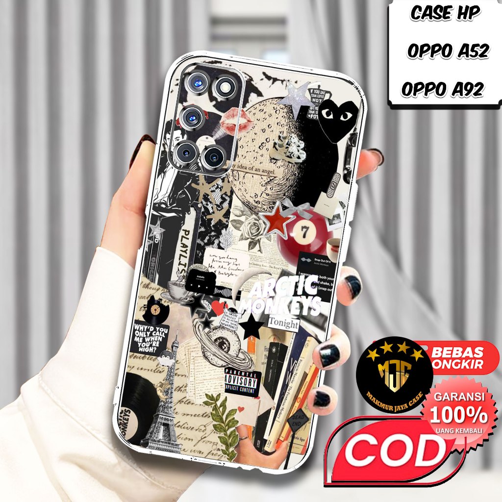 Case OPPO A52 / OPPO A92 - Casing OPPO A52 Motif (COLAB) - Softcase Premium Fourside - Bening Transp