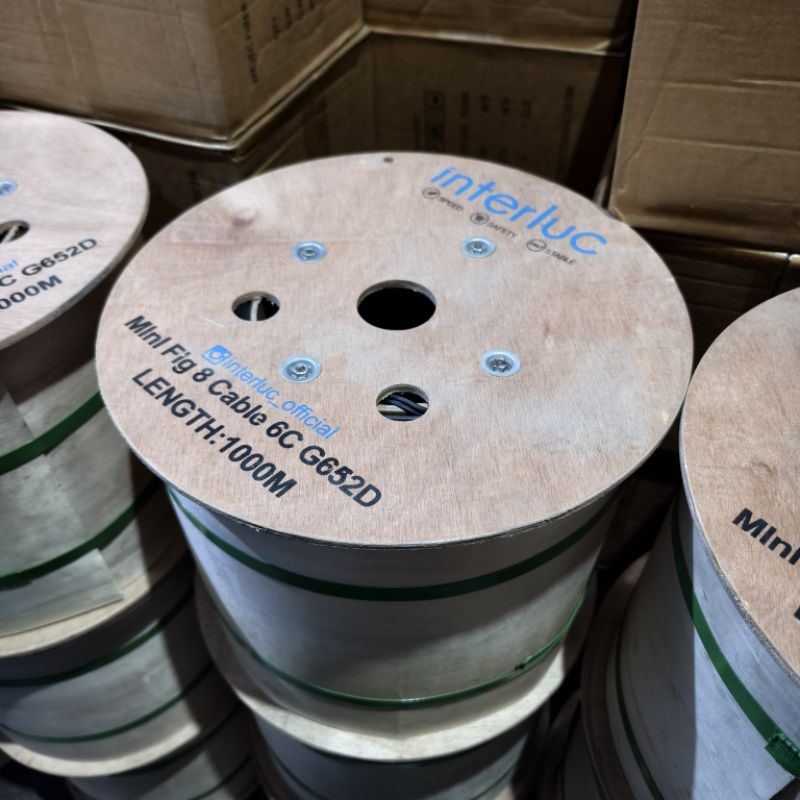 interluc Mini KU Fig8 6C 6Core 1000M 2000M 1KM 2KM 1000Meter 2000Meter Kabel Fiber Optic Tube Jelly 