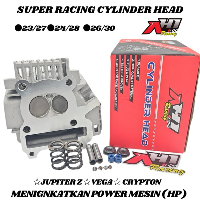 CYLINDER BLOK HEAD JUPITER Z VEGA R CRYPTON 24/28 MM 26-30 MM CNC PORTING - CYLINDER BLOCK BLOK HEAD