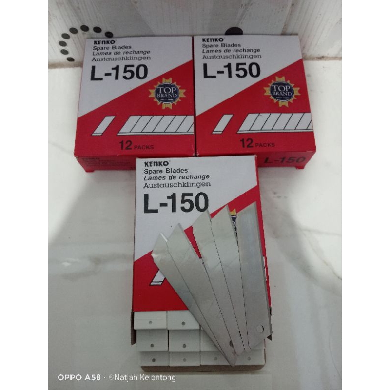 

Isi ulang REFILL BESAR CUTTER KENKO L-150 perbox 12pack= 60biji