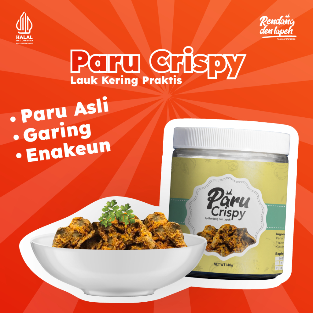 

Keripik Paru Sapi Spesial Kripik Paru Goreng Super Lauk Kering Halal Enak Renyah Garing Crispy Krispi Den Lapeh Food