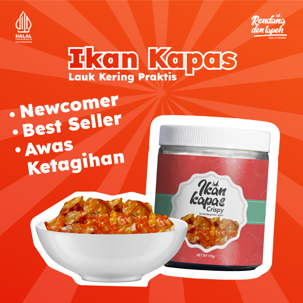 

Ikan Kapas Balado Ikan Kapasan Lauk Kering Awet Halal Premium Keripik Ikan Tipis Sambel Pedas Manis Sambal Ikan Pakang Den Lapeh Food