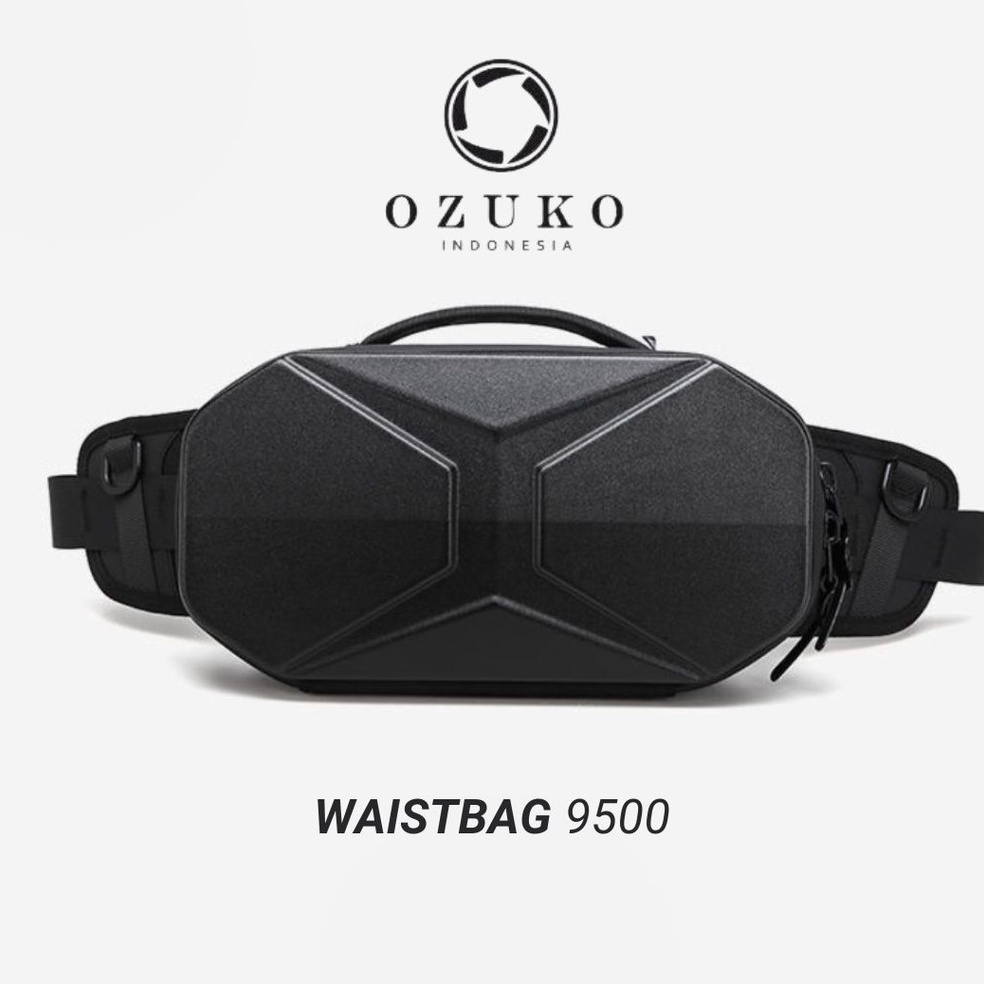 Model Baru OZUKO Waistbag 95  Tas Slempang Pria