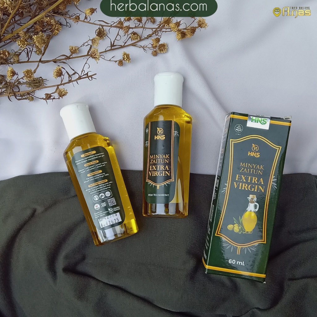 

HNS 60 ml minyak zaitun extra virgin asli murni bisa diminum dan perawatan wajah