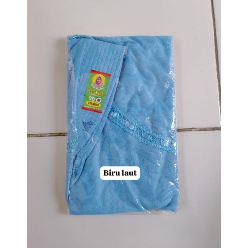Jilbab robbani anak sekolah anak Paud TK SD SMP SMA dewasa warna biru laut biru muda biru jeans deni