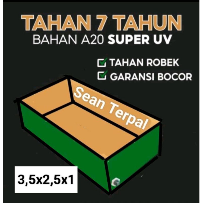 kolam terpal ikan A20 3,5x2,5x1 untuk budidaya ikan