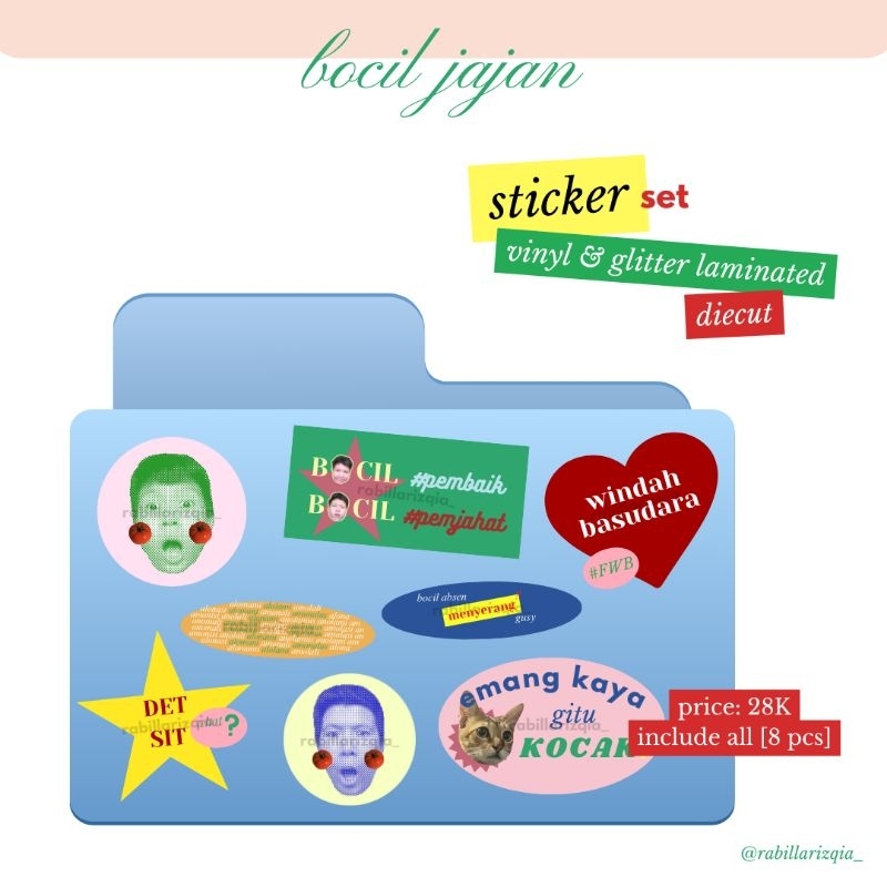 

[Baca Deskripsi] sticker & pin button windah basudara